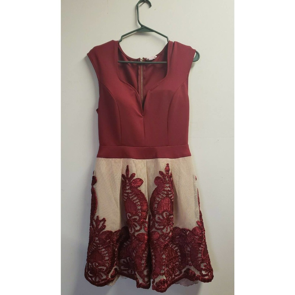 Red A'Gaci Holiday Dress Size Large GUC